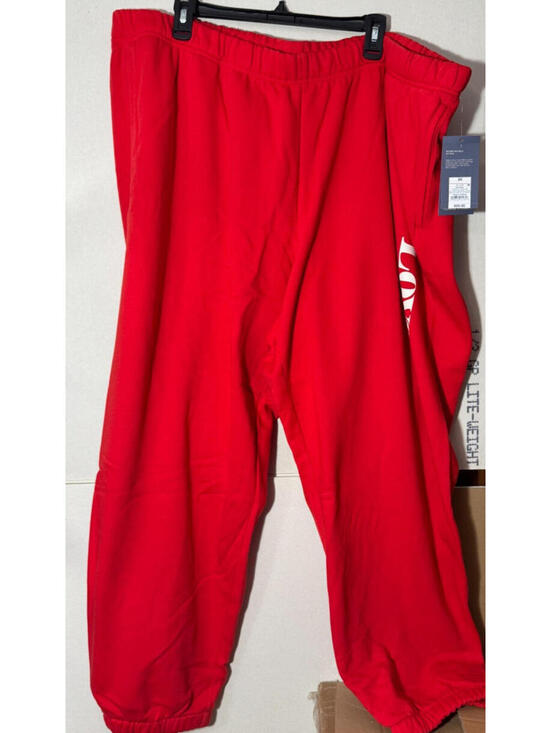 Pants - Leisure Studio Women's Red Sweatpants, Love, with back pocket, NWT, 3X